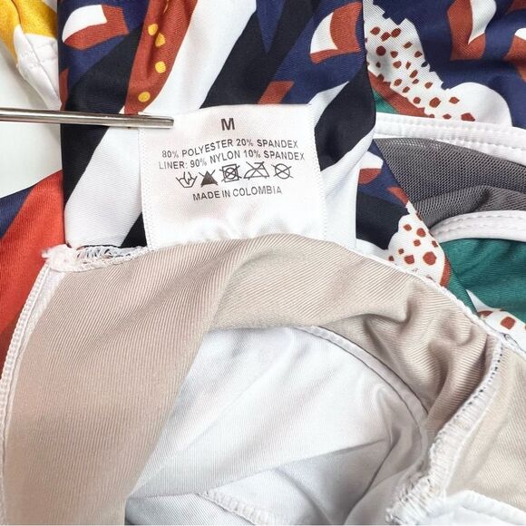 BFYNE One Piece Bathing Suit Long Sleeve Mesh Cut Out Medium EUC - Picture 8 of 11